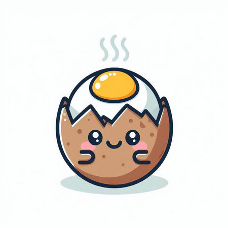 Rice terraces and mountain landscape in cartoon style. Vector illustration.のイラスト素材