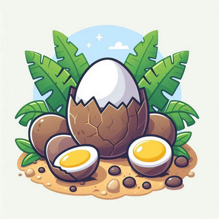 Illustration of a bowl of rice with egg yolk and chopsticksのイラスト素材