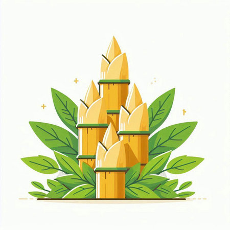 Bamboo icon. Bamboo vector icon. Bamboo vector iconのイラスト素材
