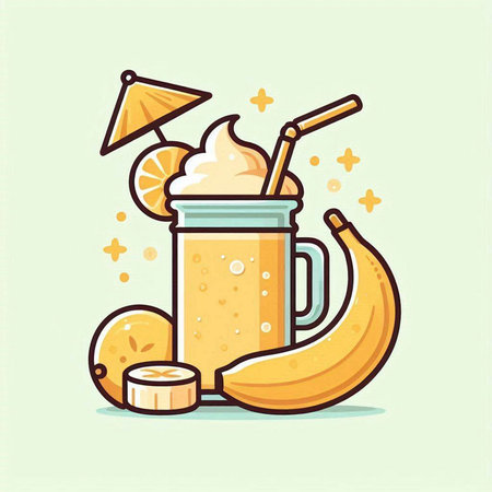 Eggs and leaves on the ground. Vector illustration in cartoon style.のイラスト素材