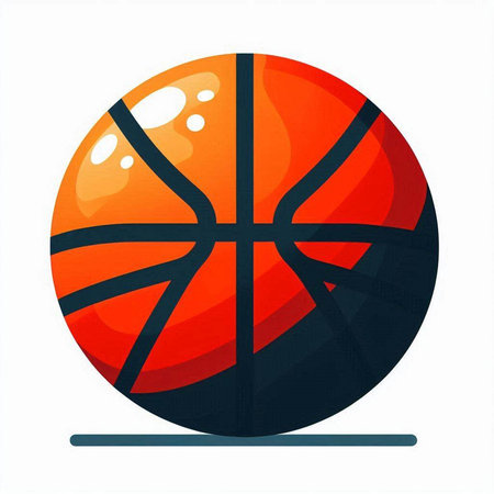 Basketball ball isolated on white background. Vector illustration. Eps 10.のイラスト素材