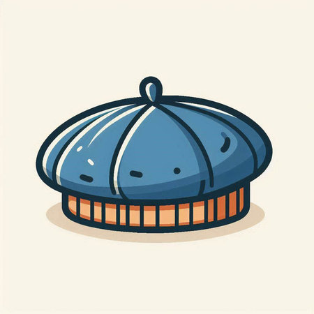 Illustration of a hat on a light background. Vector illustration.のイラスト素材