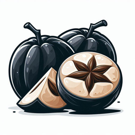 Pumpkin isolated on a white background. Vector illustration in cartoon style.のイラスト素材