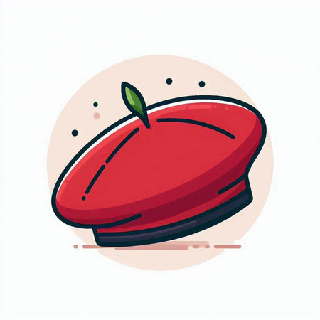 Vector illustration of red apple. Isolated on a white background.のイラスト素材