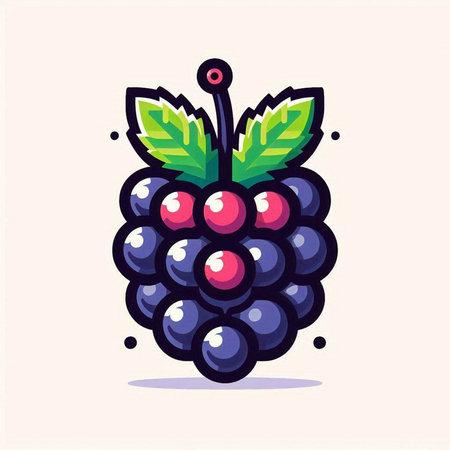 Grapes vector illustration. Hand drawn vector illustration of grapes.のイラスト素材