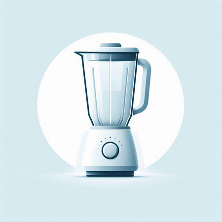 Illustration of a blender in front of a white background with shadowのイラスト素材