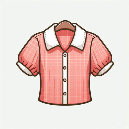 Illustration of pink polo shirt isolated on white background - vectorのイラスト素材