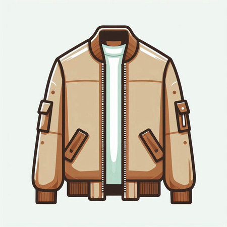 Vector illustration of a men's jacket isolated on a white background.のイラスト素材