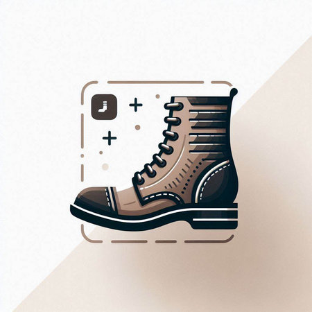 Shoes design, vintage style, vector illustration eps 10.のイラスト素材