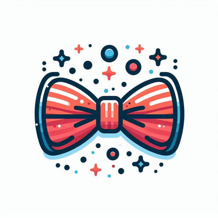 Cute bow tie icon. Vector illustration in doodle style.のイラスト素材