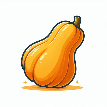 Pumpkin, vector illustration, isolated on a white background.のイラスト素材