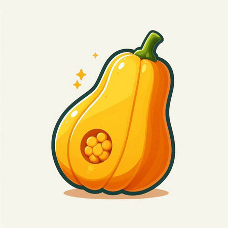 Pumpkin. Vector illustration of a pumpkin. Cartoon pumpkin.のイラスト素材