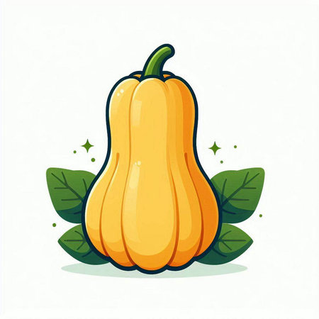 Illustration of a pumpkin on a white background. Vector illustration.のイラスト素材