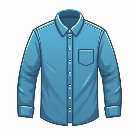 Blue shirt on a white background. Vector illustration. Eps 10.のイラスト素材