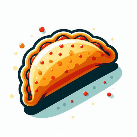 Vector illustration of a pie on a white background. Vector illustration.のイラスト素材
