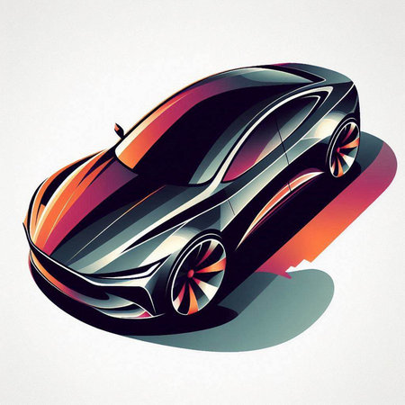 Abstract sport car on a white background. Vector illustration. Eps 10のイラスト素材