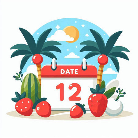 Vector illustration of a calendar with the date of the day 21.のイラスト素材