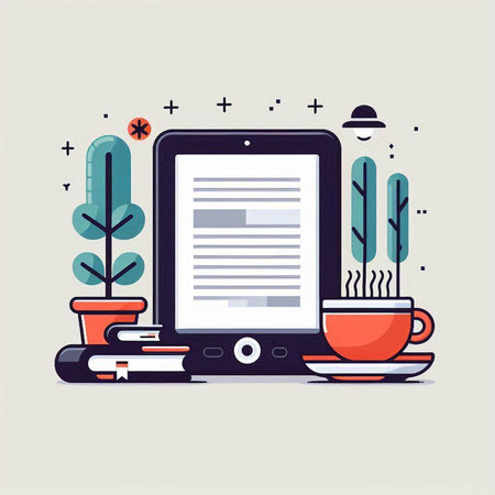 Flat design modern vector illustration concept of online education and learning.のイラスト素材