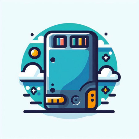 Flat icon of a bus. Vector illustration in a flat styleのイラスト素材