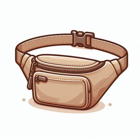 Hand drawn leather belt isolated on a white background. Vector illustration.のイラスト素材
