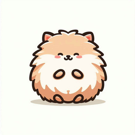 Cute little hamster isolated on white background. Vector illustration.のイラスト素材