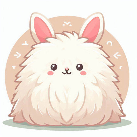 Cute white alpaca with eyes closed. Vector illustration.のイラスト素材