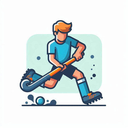 Soccer player with a soccer ball. Flat style vector illustration.のイラスト素材