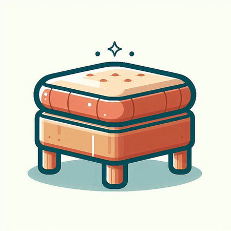 Illustration of a Stool. Vector illustration of a Stoolのイラスト素材