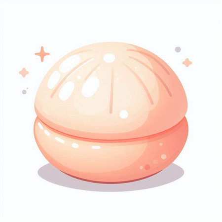 Illustration of a round buns on a white background - vectorのイラスト素材