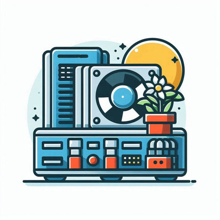 Dj console icon. Vector illustration of a DJ mixer on white background.のイラスト素材