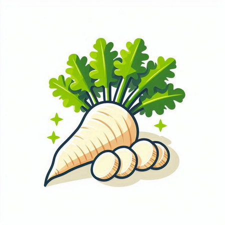 Carrot with leaves isolated on a white background. Vector illustration.のイラスト素材
