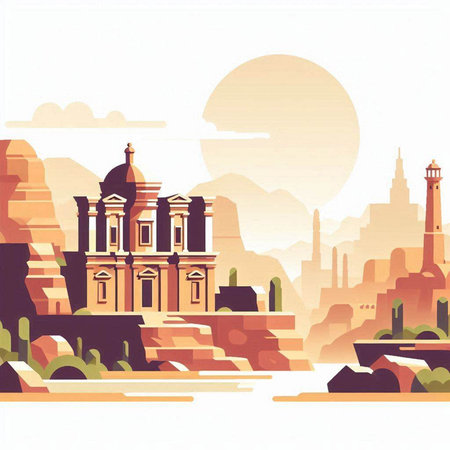 Landmarks of Egypt. Landmarks of Egypt. Vector illustration.のイラスト素材