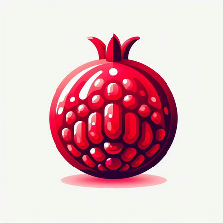 Pomegranate fruit vector illustration. Pomegranate vector illustration.のイラスト素材