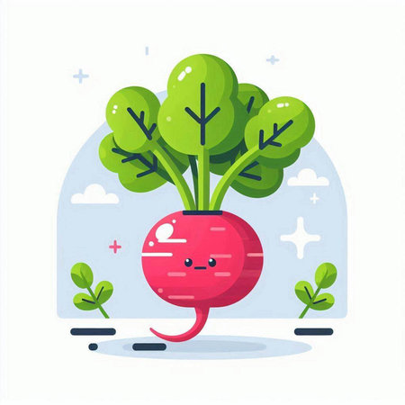 Egyptian pyramids in the desert. Vector illustration in flat styleのイラスト素材