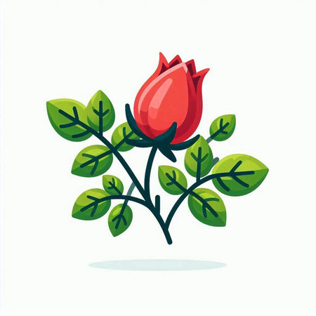 Hand drawn rose flower. Vector illustration in doodle style.のイラスト素材