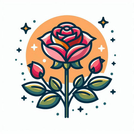 Bouquet of red roses on a white background. Vector illustration.のイラスト素材