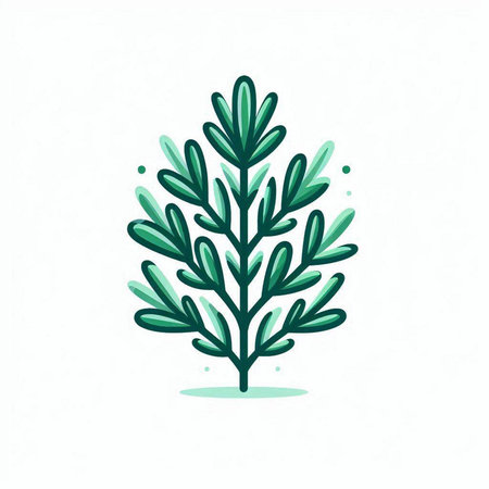Vector illustration of a green tree. Isolated on white background.のイラスト素材