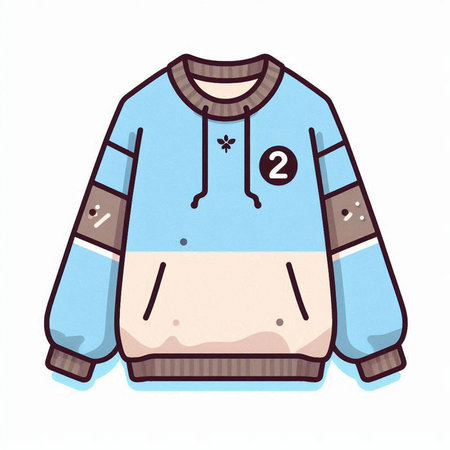 Hockey jersey isolated on a white background. Vector illustration in cartoon styleのイラスト素材