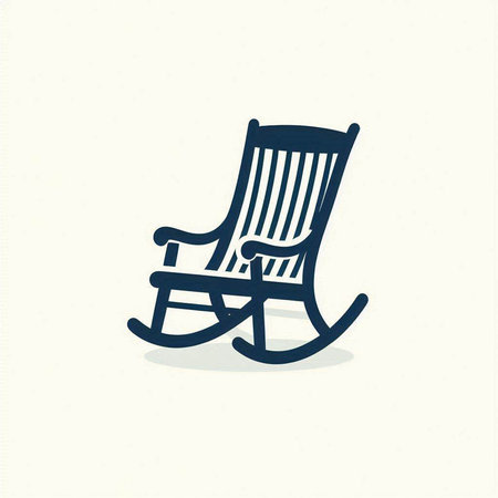 rocking chair icon. flat design. vector illustration eps 10のイラスト素材