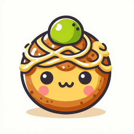 Cute and kawaii donut character. Vector illustration.のイラスト素材