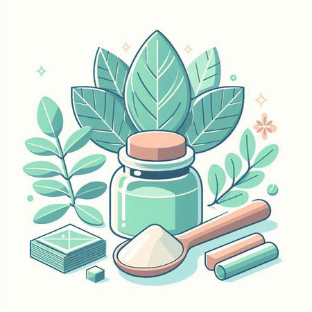 Herbal medicine concept. Herbal medicine. Alternative medicine. Vector illustrationのイラスト素材