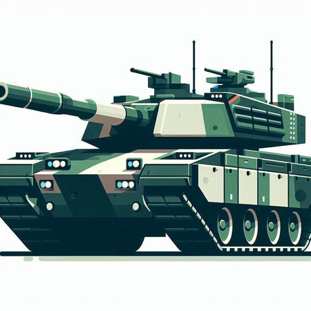 Vector illustration of a tank on a white background. EPS 10.のイラスト素材