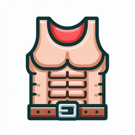 Fishing vest isolated on white background. Vector illustration in flat style.のイラスト素材