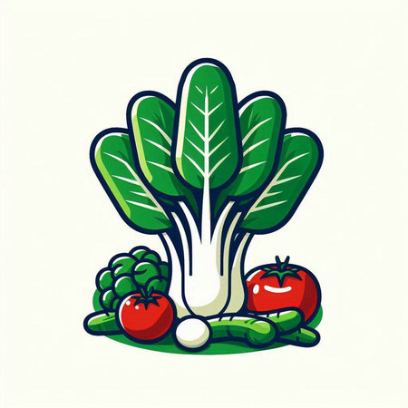 Vegetable vector illustration. Vegetables, fruits and greens.のイラスト素材