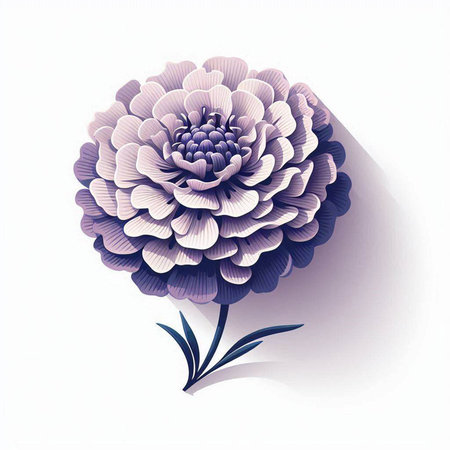 Beautiful flower dahlia on white background. Vector illustration.のイラスト素材