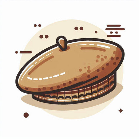 Illustration of a pie on a white background. Vector illustration.のイラスト素材