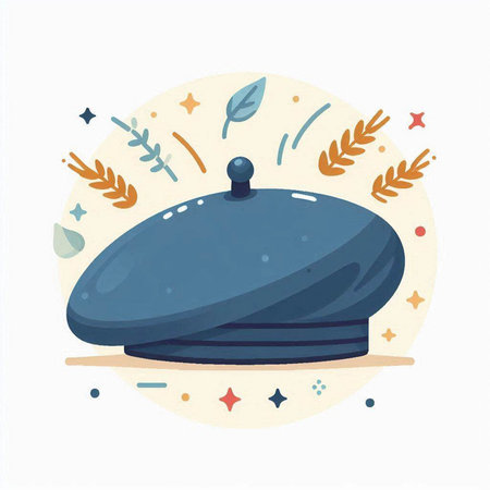 Restaurant cloche flat vector illustration. Covered with lid.のイラスト素材