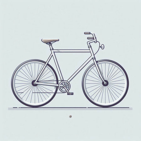 Bicycle icon on white background. Vector illustration in retro style.のイラスト素材