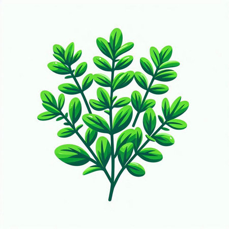Green leaves isolated on white background. Vector illustration. Eps 10.のイラスト素材