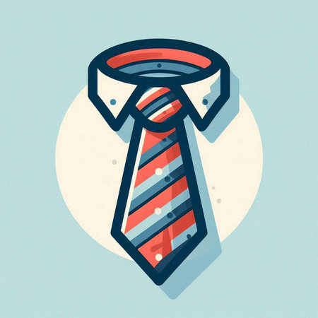 Illustration of a necktie in retro style. Vector illustration.のイラスト素材